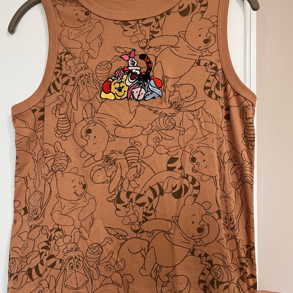Women’s Brown Winnie the Pooh Graphic Tank Top